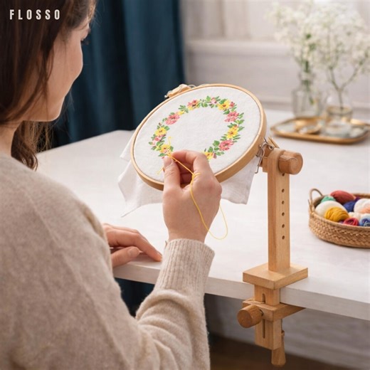 Wooden Embroidery Stand – Perfect Gift for Embroiderers, Adjustable Hoop Holder With Table Clamp - Etsy