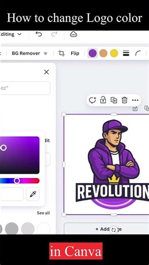 How to change your logo png image colors in Canva