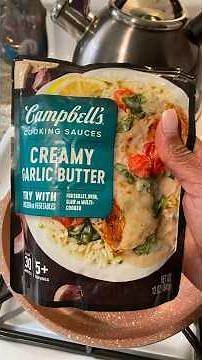 Creamy Garlic Butter Chicken and Mushrooms ~ Campbell’s Creamy Garlic Butter Sauce Review