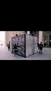 “CONTROL NO CONTROL” by @iregular.io ⬛ “CONTROL NO CONTROL” is an interactive LED sculpture that invites the audience to use their hands and body to act on its audiovisual patterns. Presented as a standing monolith, simple geometric forms repeat to create patterns that are in constant movement as they wait for interaction. When someone approaches the monolith and touches its surface, the patterns react re-configuring its sound and visuals properties allowing the person, or many, to create they o