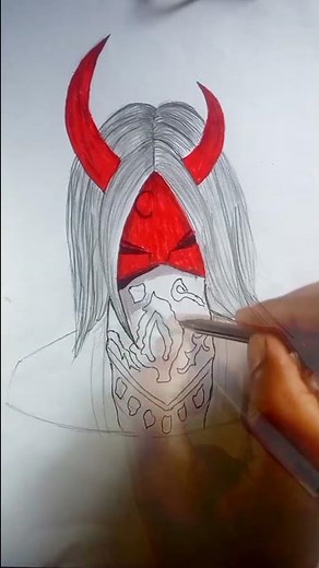 How to draw free fire samurai bundle drawing #shorts#free_fire_drawing