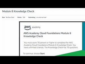 Module - 8 Knowledge Check|| AWS Academy Cloud Foundations #aws #awscloud #awscloudpractitioner