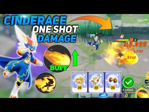 Cinderace New One Shot Kill Build For Pyro Ball 100% Brutal Damage | Pokemon unite gameplay