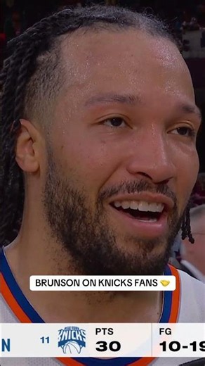 Brunson has a lot of love for Knicks fans 👏