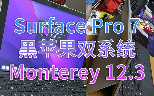 【老吴黑苹果】果然别有一番体验，Surface Pro 7安装上MacOS最新Monterey 12.3系统，流畅运行，驱动完美。