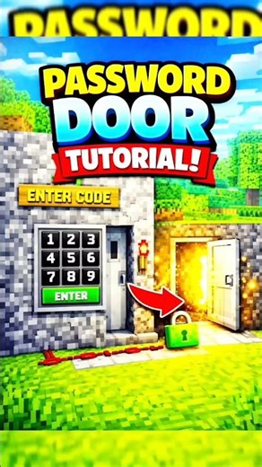 password door tutorial #minecraft #shorts