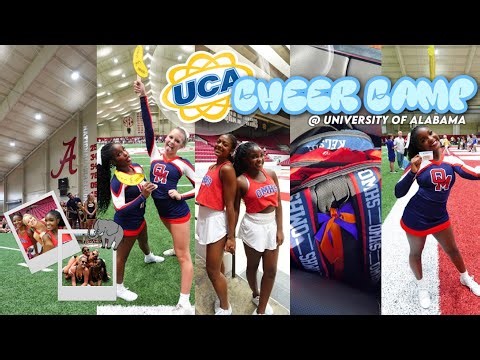 uca cheer camp vlog 2024 📣💕 | university of Alabama | grwm, dorm tour, friends, spirit night