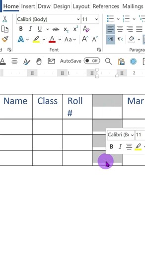 How to Delete Columns in Microsoft Word Table #microsoftword