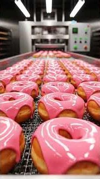 Inside the Jelly Donut Factory 🍩 | How Machines Fill Them Perfectly! #factoryprocess