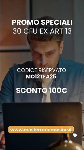 🎓 30 CFU ex art. 13 Mnemosine : seconda abilitazione per abiltanti e specializzati