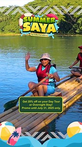 Pauwi na, Kabayan? ❤️ Enjoy 20% off on a Day Tour or Overnight Stay at Villa Escudero! Promo Mechanics: 📝 Book at least 3 days before your visit — walk-ins not allowed. 🎫 Submit a valid flight ticket to the Philippines during booking to avail of the discount. ❗ Each flight ticket is valid for one (1) booking only. 🛏️ Overnight stays are subject to room availability. Promo Period: Valid for bookings and stays from May 21 to July 31, 2025. Not valid in conjunction with other promos or discounts