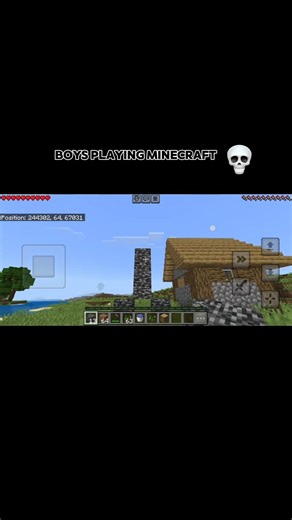 boys playing in Minecraft vs girls playing in Minecraft 🥶☠️ #minecraft