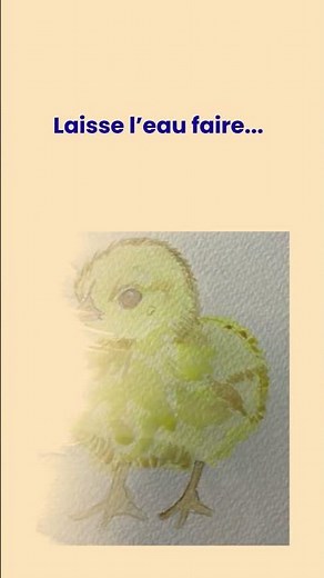 👉 Regarde ce poussin apparaître à l’aquarelle 🐣✨