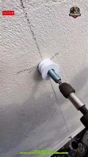How to Install an Anchor Bolt in Concrete Using a Power Drill Strong & Precise Method #concretetools