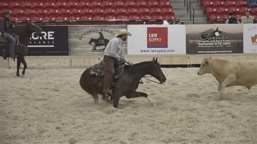 Next up was a captivating 5/6 Yo Open Finals here at the Pacific Coast Cutting Horse Association #ReyzinTheCash Derby & Classic Challenge. Adan Banuelos and Beautiful Lies (Hottish out of Suen You Will See), owned by SMF Cutting Horses LLC, stole the show marking a huge 228.5 to take home the Championship and a check for $15,000! Your Reserve Champions are Austin Shepard aboard Kittennish (Hottish out of Show Biz Kitty), owned by Billy Wolf, securing their spot with a 226.5 and taking home a che