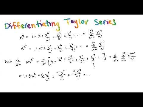 Calculus: Differentiating Taylor Series