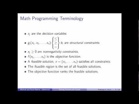 Getting Started with Gurobi part 1 of 3