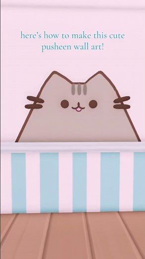 🥰How to Build this Cute Pusheen Wall Art in Adopt Me🥰