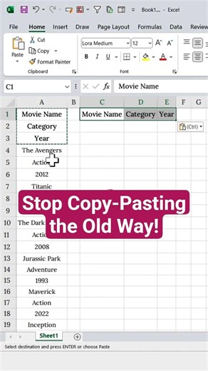 Stop Copy-Pasting in Excel! Use This 1 Formula Instead
