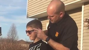 Boy cries as he sees color for the first time