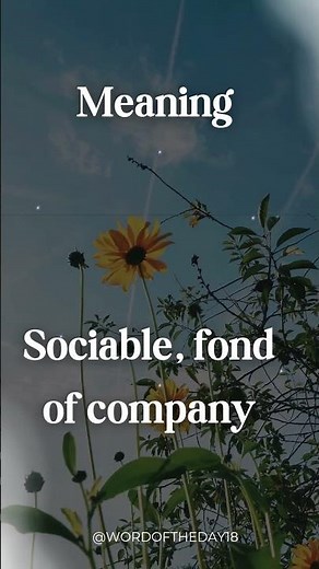 Word of the Day: Gregarious | Vocabulary with Meaning & Example