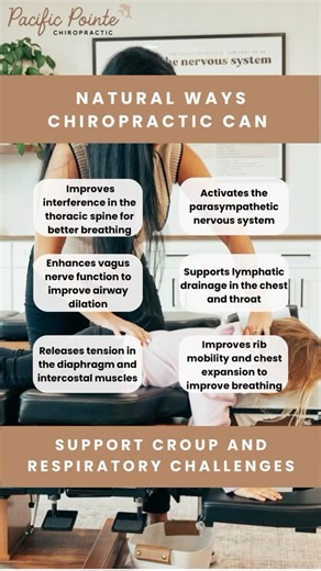 Orange County ✨ Pediatric & Family Chiropractic on Instagram: "When your little one struggles to breathe, every parent feels it 🤍 Croup’s barking cough and nighttime breathing difficulty are often caused by viral inflammation, but what many parents don’t realize is that the nervous system controls breathing, inflammation, and healing. The nerves that support the lungs, diaphragm, and airways come from the neck and mid-back. When there’s stress or interference there, your child’s body can strugg