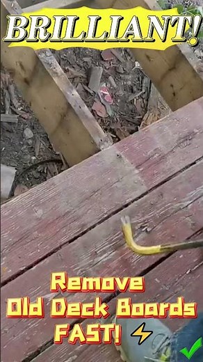 How to Remove Old Deck Boards FAST! ⚡ (Life-Saving Hack!) #home #diy# remove deck board