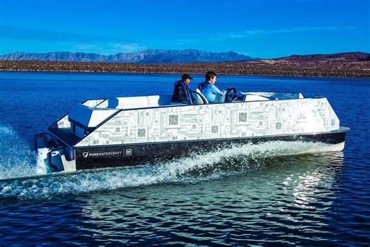 Pure Watercraft's Works on All-Electric Pontoon Boat