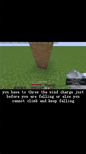 Wind Charge Wall Climb Tutorial #minecraft #tutorial #enderpearl #funny #memes