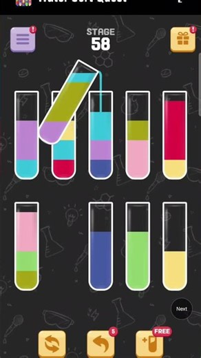 water sort quest stage 58 #games #game #puzzlegame#gamer