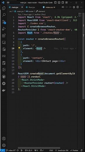 Create Layout Root Component in React Router V6 - React18 #react #javascript