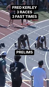 Fred Kerley ran three 100m races this weekend at Franson Last Chance meet and posted three fast times 🔥 Prelims 9.95 ( 2.3) Semi-finals 9.87 ( 2.9) Finals 9.98 ( 1.8) | FloTrack