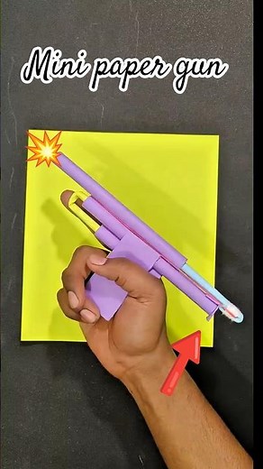 How To Make a Paper Shooting Gun Using 2 A4 Paper | Easy Paper Craft #shorts #papercraft