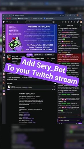 Sery_Bot Installation Tutorial for Twitch #twitch #tutorial #bot