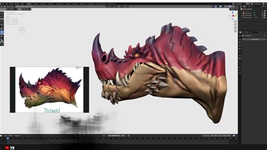 Small stylized Hulk in Blender for about 1 hour