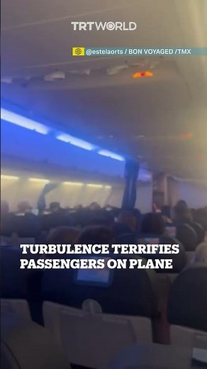 Passengers scream in fear during flight as turbulence hits