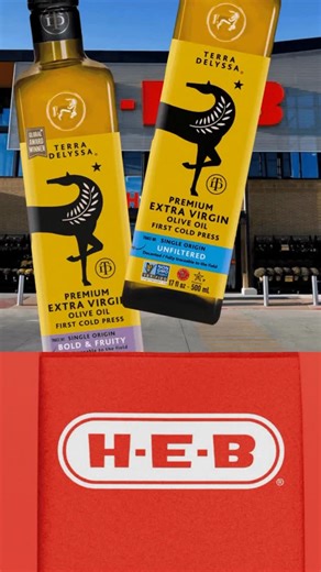 Terra Delyssa on Instagram: "Exciting news, Texas! 🫒💛 Our Organic Unfiltered and Bold & Fruity Terra Delyssa olive oils are now available at @heb 👏Perfect for drizzling, dipping, or cooking — bring the taste of quality EVOO straight to your kitchen. 🌿👏 #TerraDelyssa #EVOO #HEB #OrganicOliveOil"