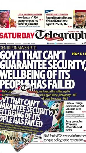 🗞️ newtelegraphng.com - Saturday’s headlines are live! #newtelegraph #headlines #breakingnews #news