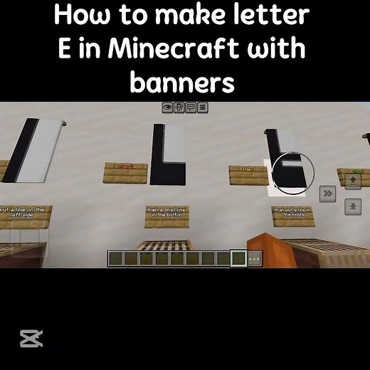 how to make letter E in Minecraft with banners