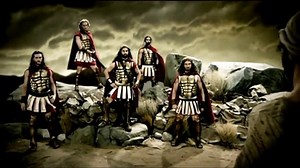 La batalla final de los 300 espartanos.