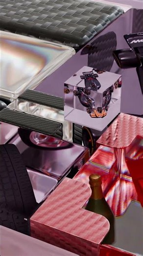 Satisfying Slide and Drop Formula Cubes - Infinite Zoom Looping Blender 3D Animation