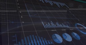 Animation Multiple Graphs Changing Numbers Loading Circles Abstract Background Digitally