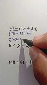 How to Solve Complex Math Problems Using Basic Operations in Sequence #maths #mathematica #math