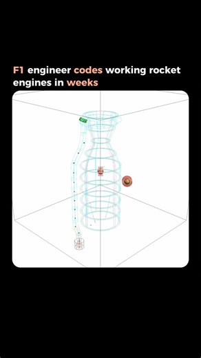 Luminica | AI & Tech Demos on Instagram: "🚀 F1 aerodynamicist ditched CAD to code rocket engines instead. Josefine Lissner worked on Lewis Hamilton’s championship F1 car. Then she quit to build LEAP 71 in Dubai. Her software Noyron doesn’t draw engine shapes. It writes the physics first, then generates the geometry automatically. Result: Two completely different rocket engines—a bell nozzle and an aerospike—from the same code base. Both hot-fired successfully in 3 weeks from specification to ig