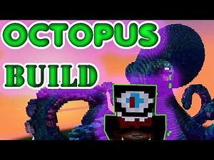 Minecraft-Octopus Build (timelapse and schematic)