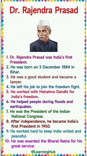 Dr Rajendra Prasad essay | 10 lines on Dr Rajendra Prasad in english | Essay on Dr Rajendra Prasad
