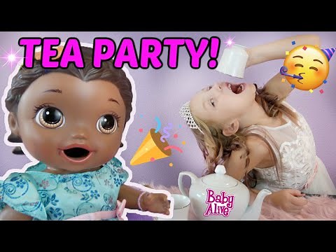 BABY ALIVE has a TEA PARTY! The Lilly and Mommy Show! FUNNY KIDS SKIT! NEW CHANNEL ANNOUNCEMENT!