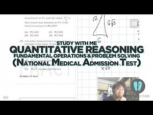 Study With Me! Quantitative Reasoning 2019 Part 1 (NMAT) | V019 (Philippines)