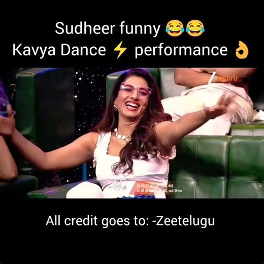 Sudheer funny video,#kavya dance ⚡ performance #zeetelugu 😀😀