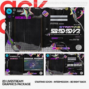 Y2k Animated Stream Overlays Retro Twitch Overlay Paper Animated Overlay Retro Y2K Stream Panels Retro Y2k Animated Twitch Overlays Panels - Etsy
